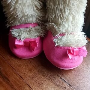 Build-A-Bear pink slip-on shoes